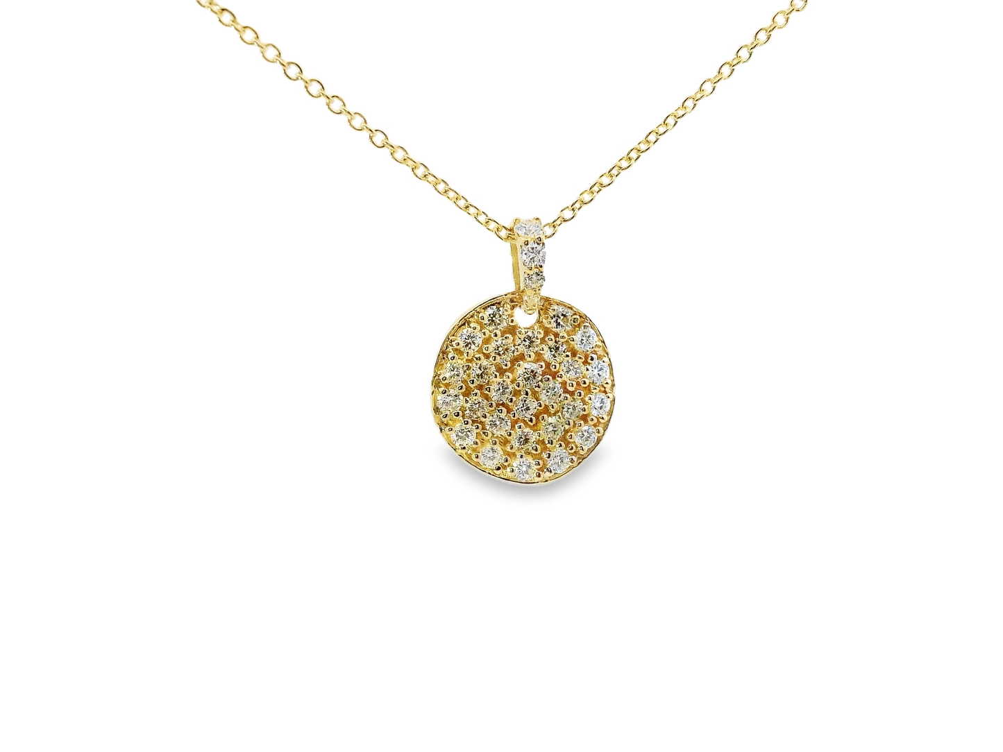0.65CT Diamond Chip Pendant 14K Gold