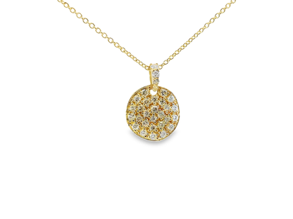 0.65CT Diamond Chip Pendant 14K Gold