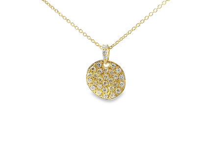 0.65CT Diamond Chip Pendant 14K Gold