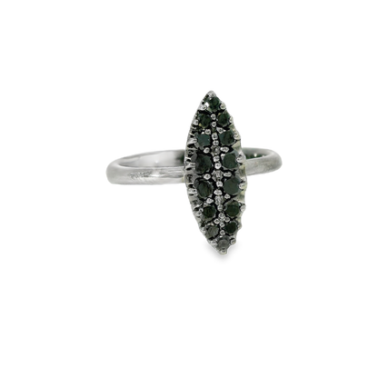 0.53CT Black Diamond Ring 14K White Gold