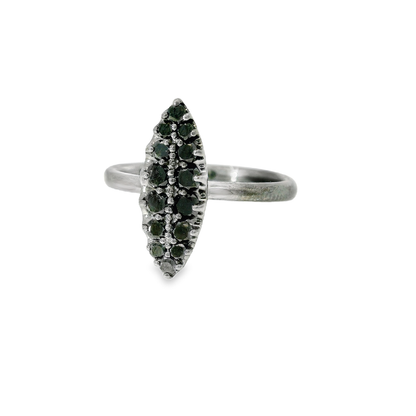 0.53CT Black Diamond Ring 14K White Gold