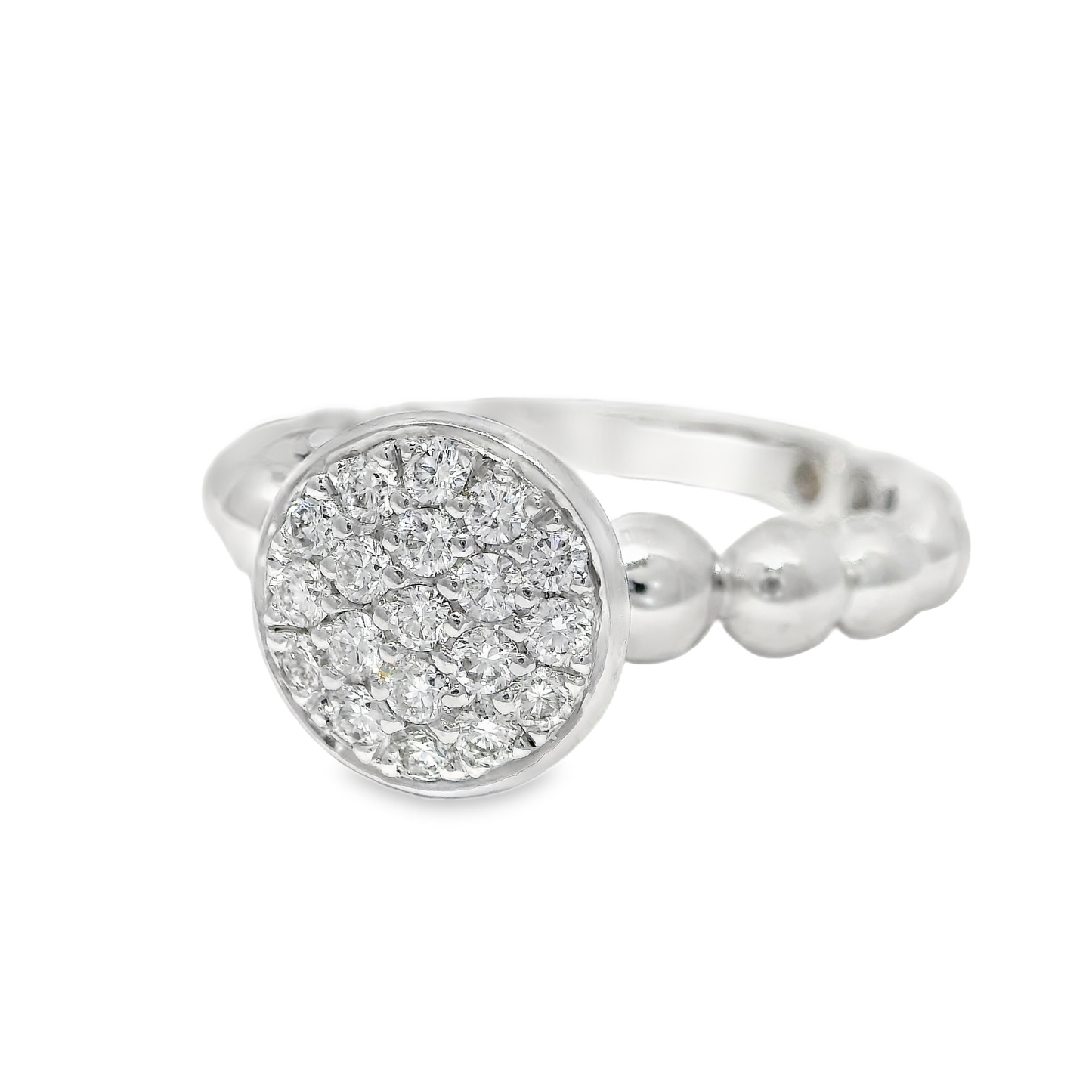 0.34CT Diamond Ring 18K White Gold