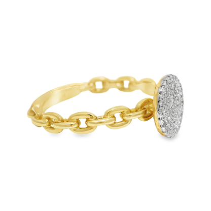 0.20CT Diamond Ring 14K Yellow Gold