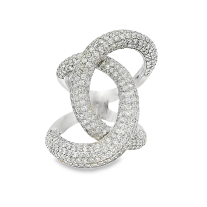 3.28CT Diamond Ring 18K White Gold