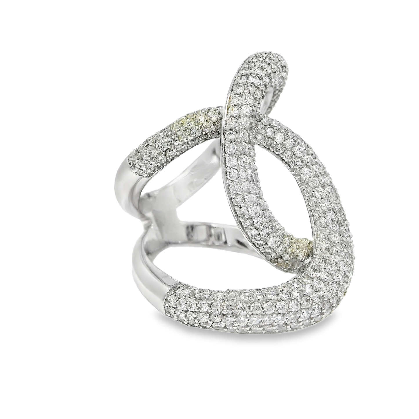 3.28CT Diamond Ring 18K White Gold