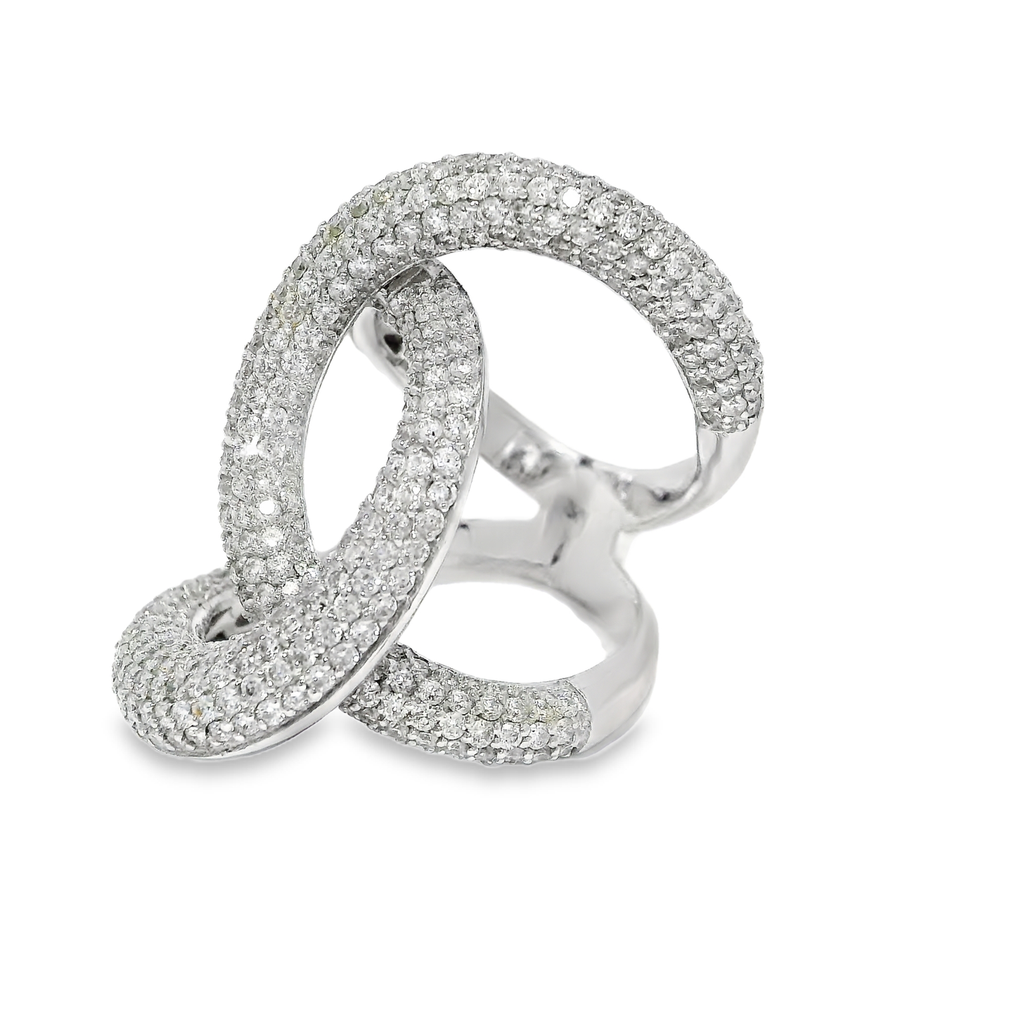 3.28CT Diamond Ring 18K White Gold