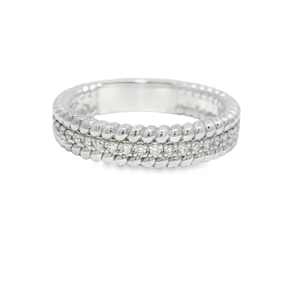 0.22CT Diamond Ring 14K White Gold