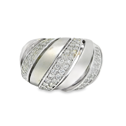 1.14CT Diamond Spiral Ring 14K Gold