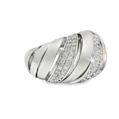 1.14CT Diamond Spiral Ring 14K Gold