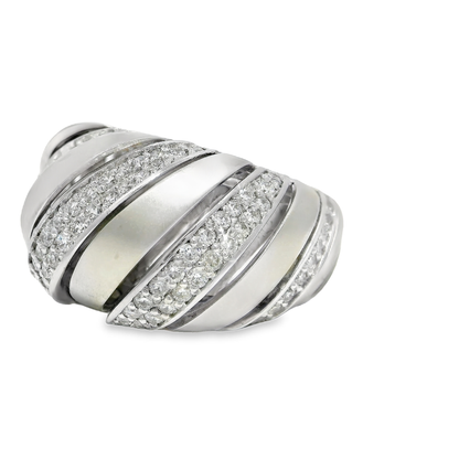 1.14CT Diamond Spiral Ring 14K Gold