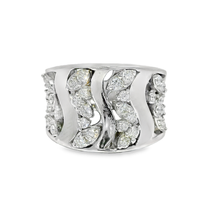 0.78CT Diamond Ring 18K White Gold