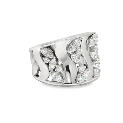 0.78CT Diamond Ring 18K White Gold