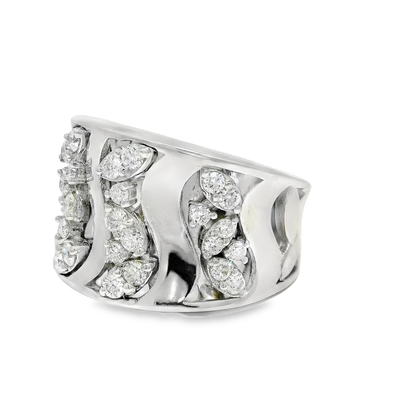 0.78CT Diamond Ring 18K White Gold