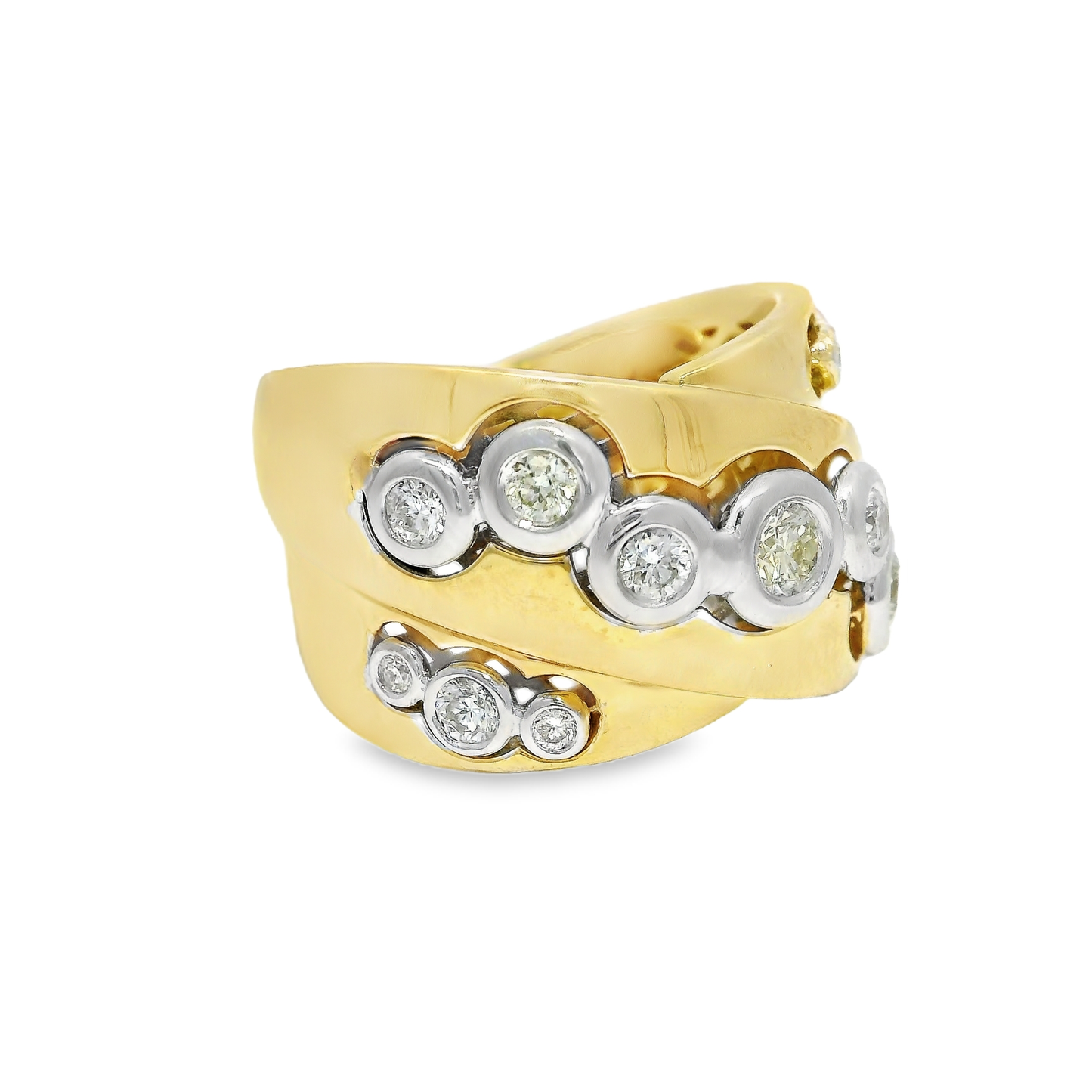 0.68CT Diamond Ring 18K Yellow Gold