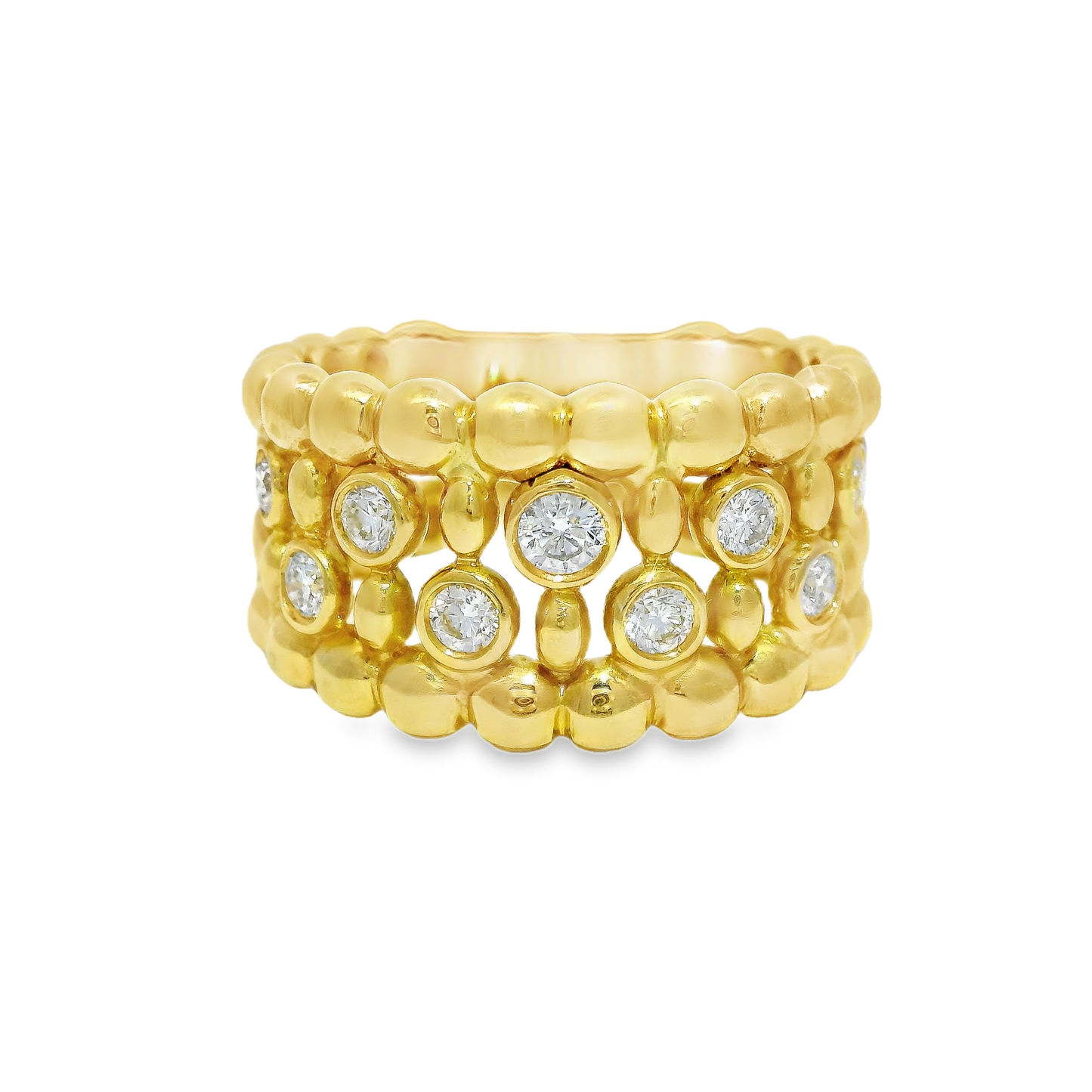 1.42CT Diamond Ring 18K Yellow Gold