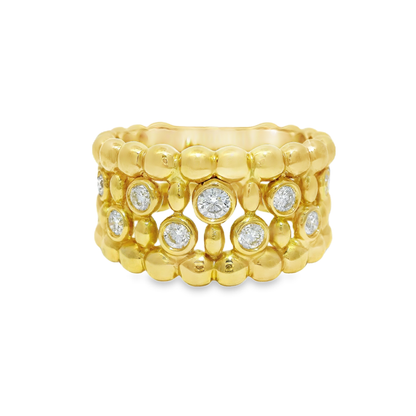 1.42CT Diamond Ring 18K Yellow Gold