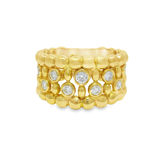 1.42CT Diamond Ring 18K Yellow Gold