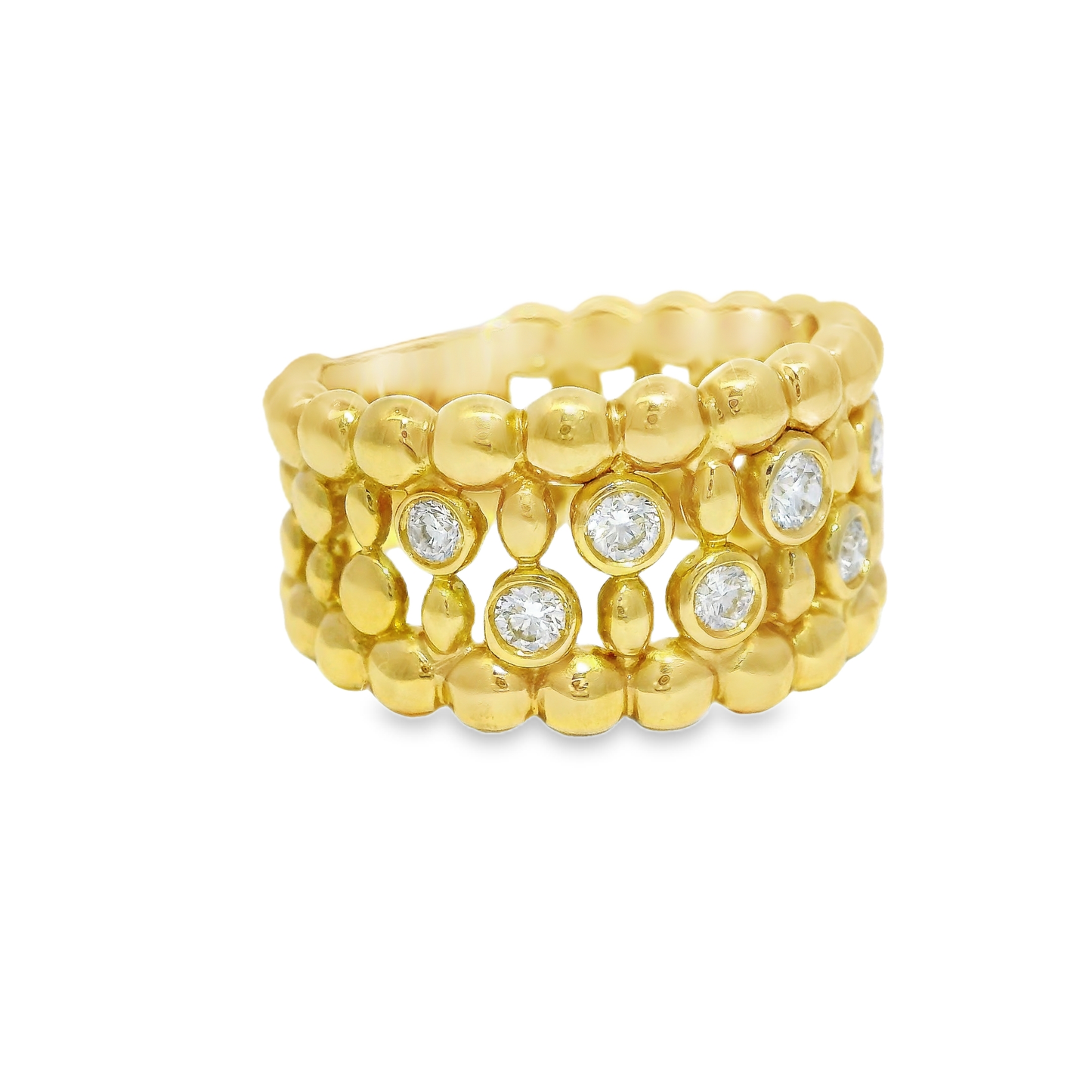 1.42CT Diamond Ring 18K Yellow Gold