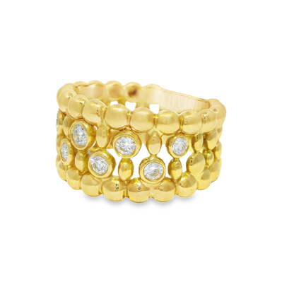 1.42CT Diamond Ring 18K Yellow Gold