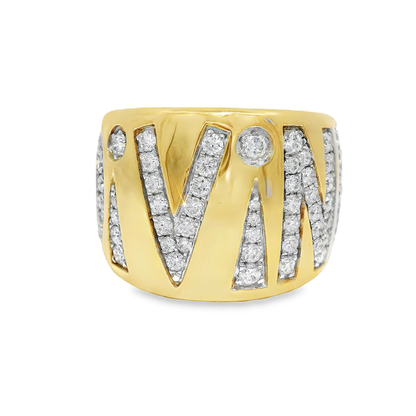 1.03CT Diamond Divine Ring 14K Yellow Gold