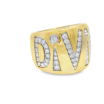 1.03CT Diamond Divine Ring 14K Yellow Gold