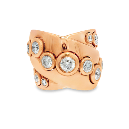 1.55CT Diamond Ring 18K Rose Gold