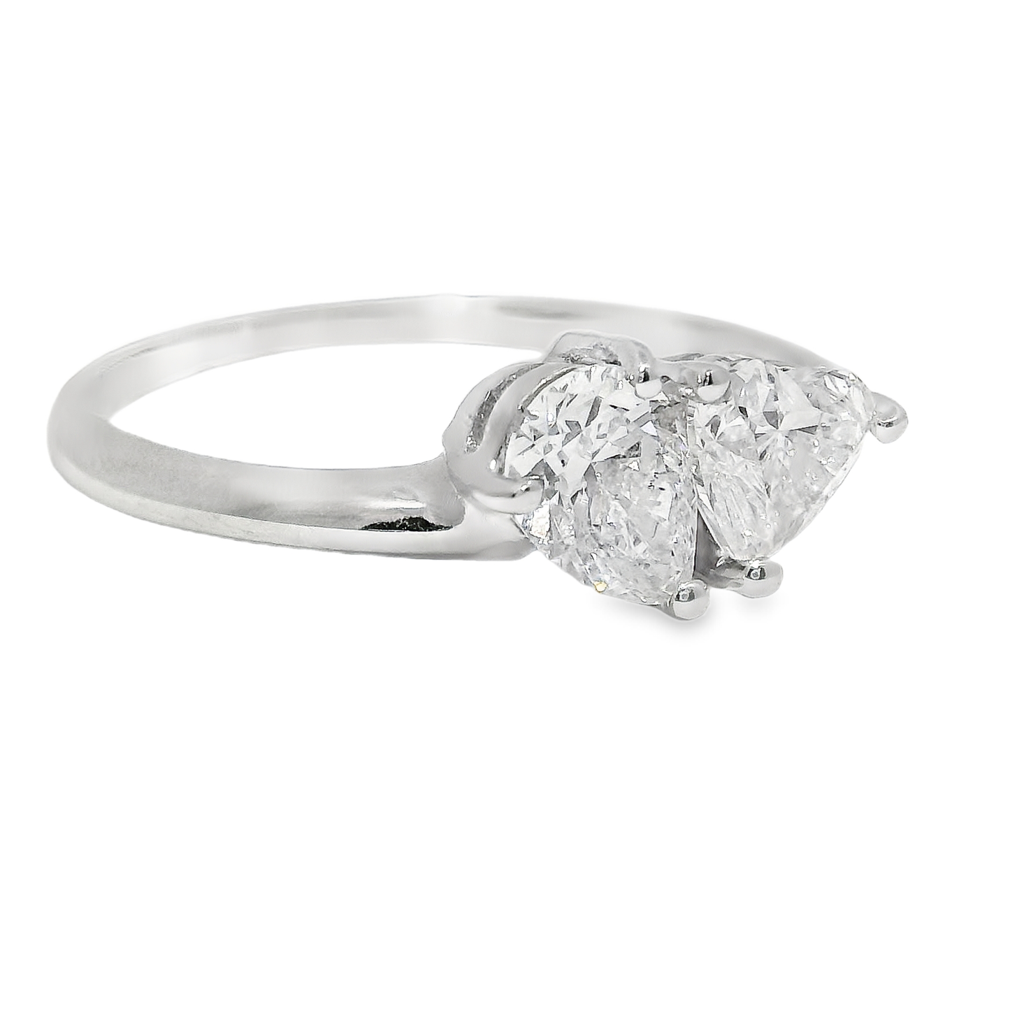 0.76CT Diamond Ring 18K White Gold
