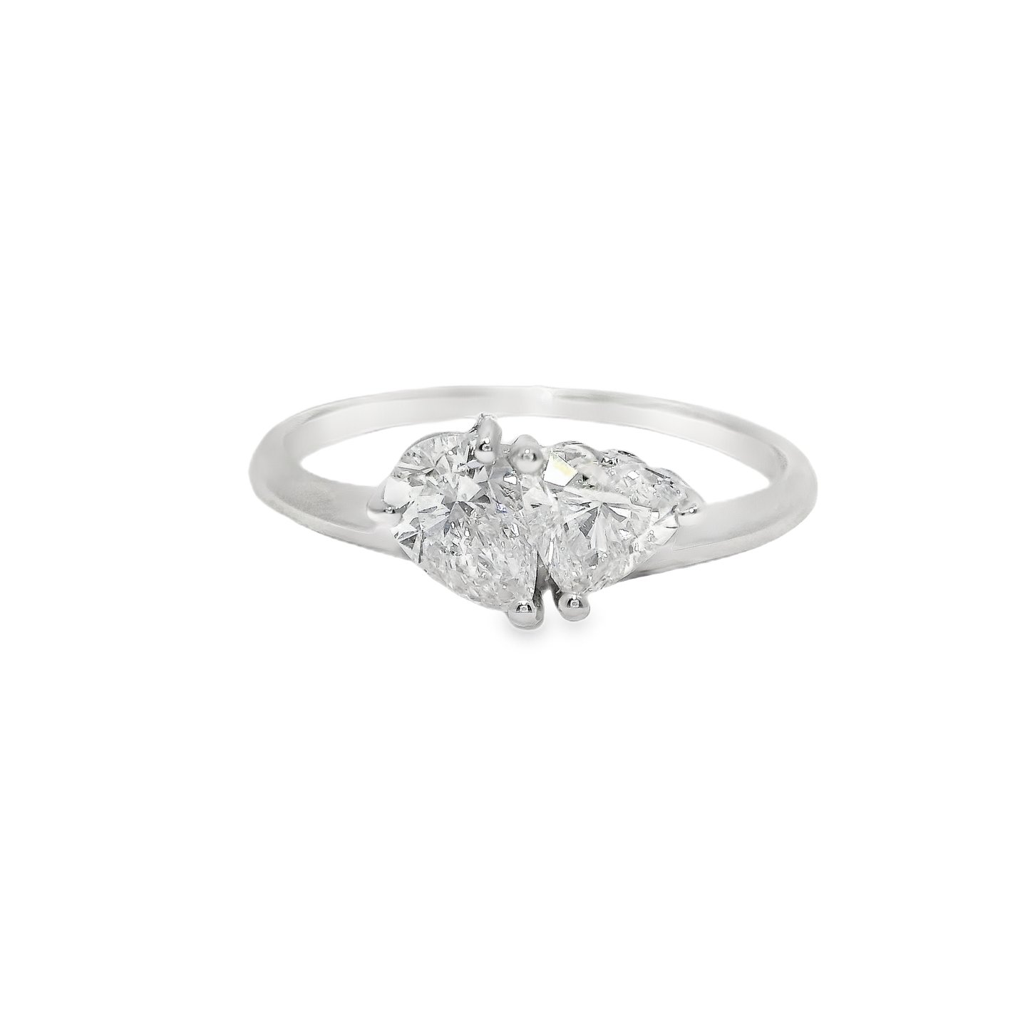 0.76CT Diamond Ring 18K White Gold