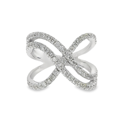 0.84CT Diamond Ring 14K White Gold