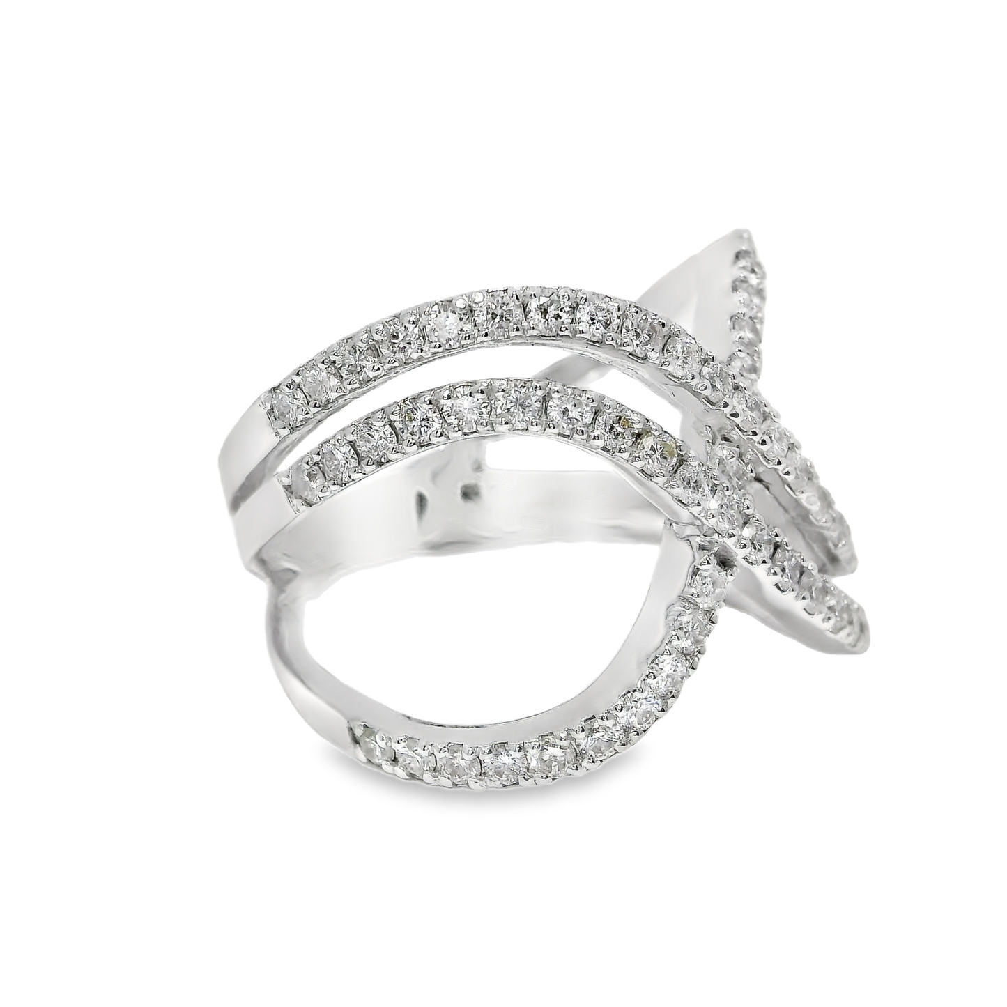0.84CT Diamond Ring 14K White Gold