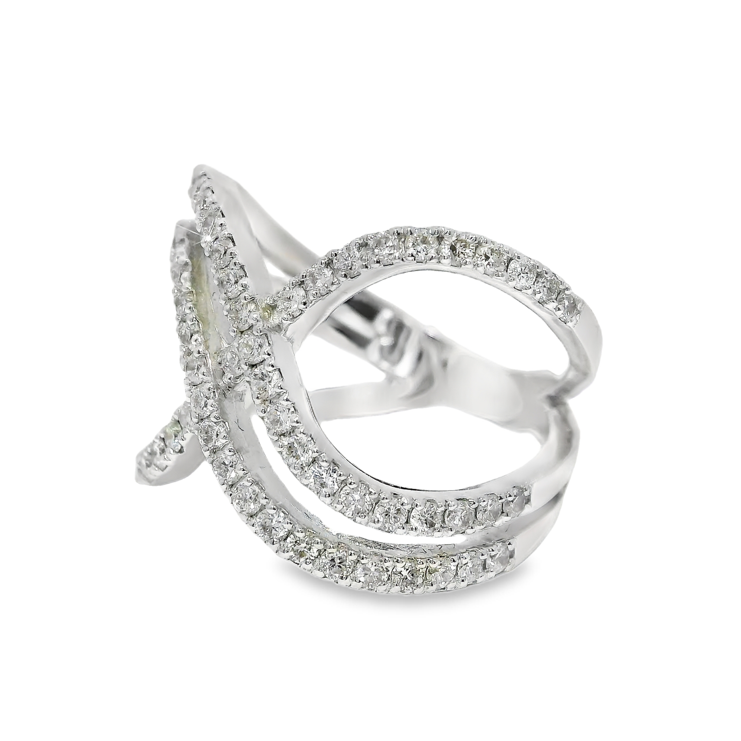 0.84CT Diamond Ring 14K White Gold
