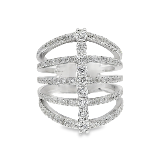 1.33CT Diamond Ring 14K White Gold