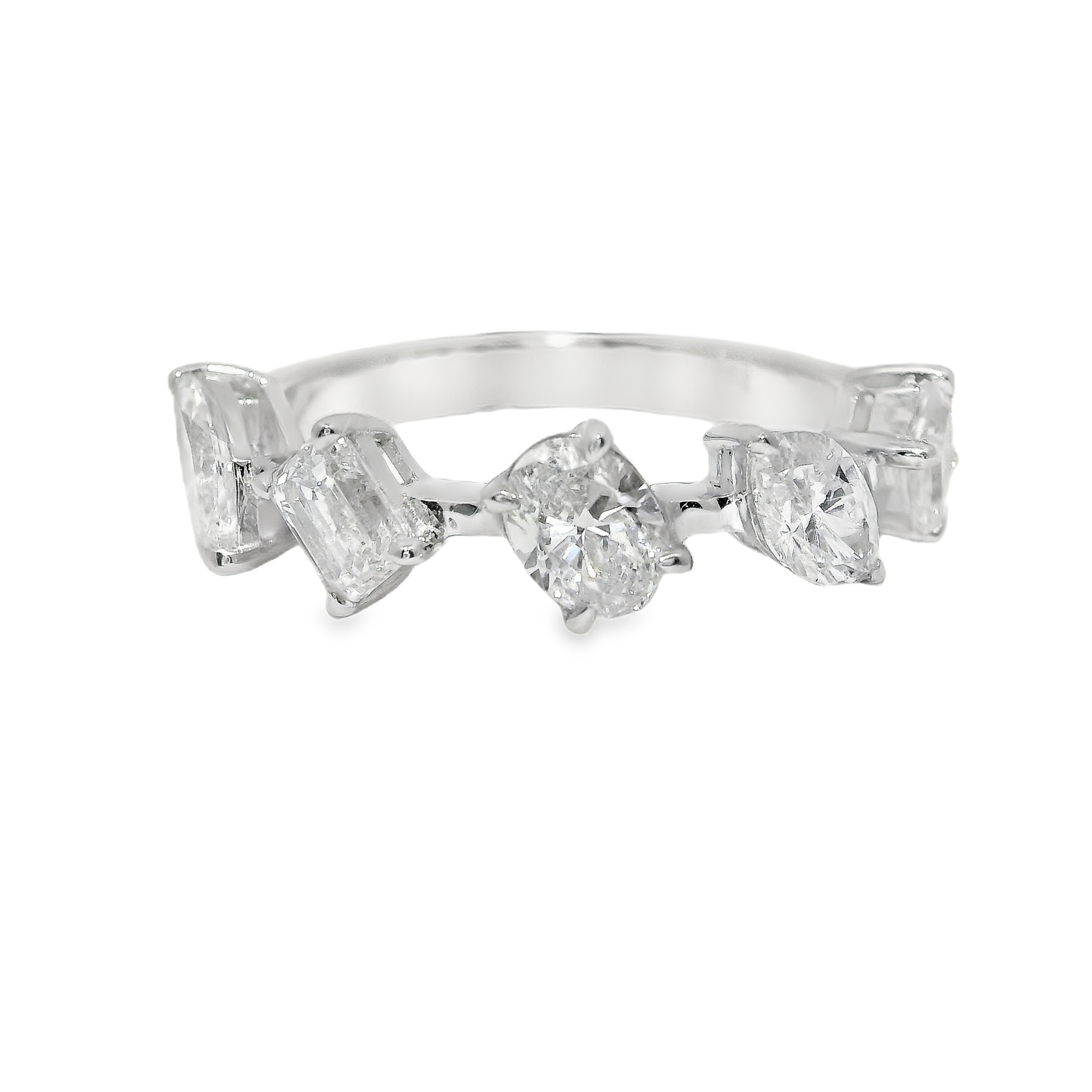 1.56CT Diamond Ring 18K White Gold