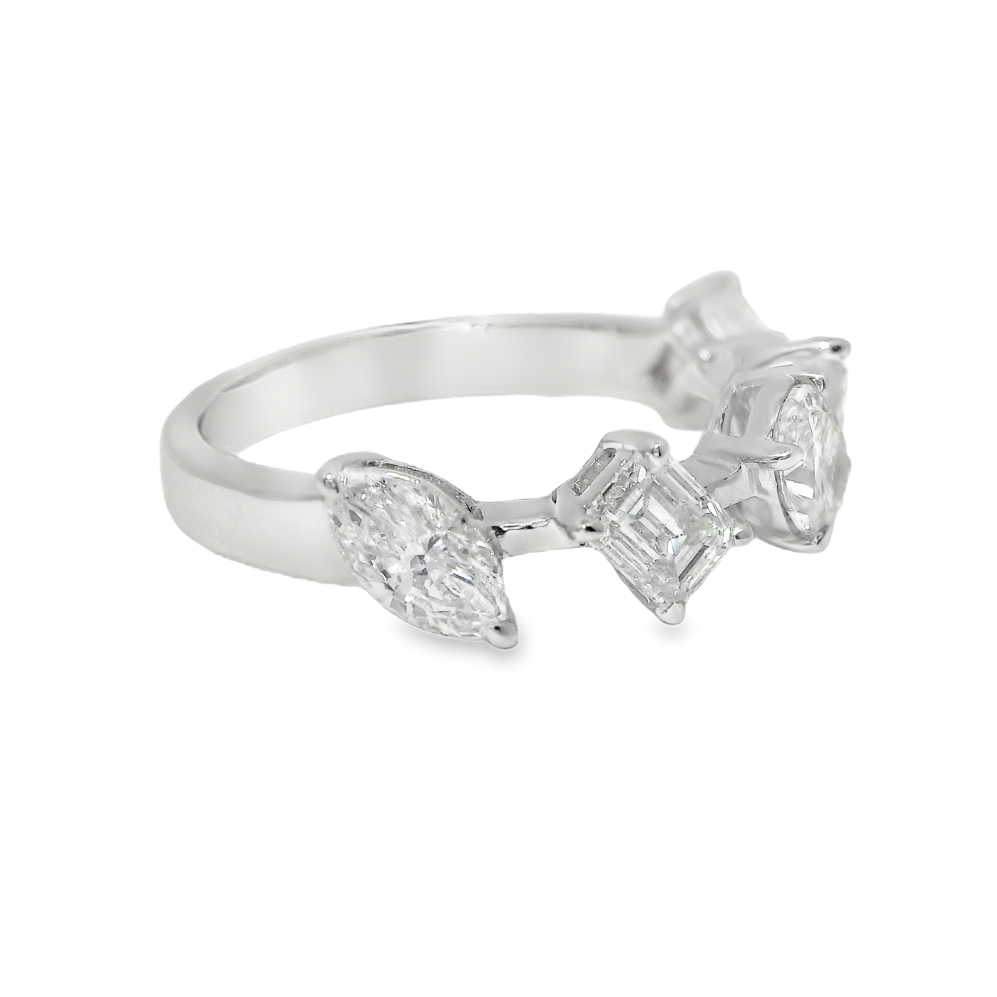 1.56CT Diamond Ring 18K White Gold