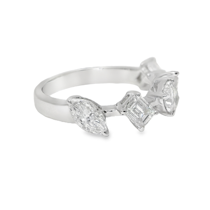 1.56CT Diamond Ring 18K White Gold