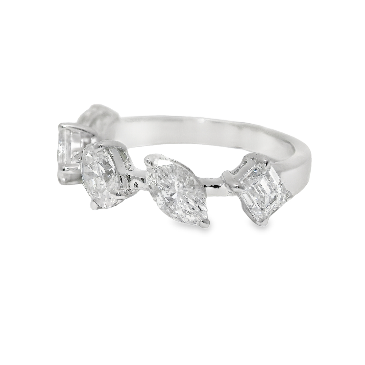 1.56CT Diamond Ring 18K White Gold