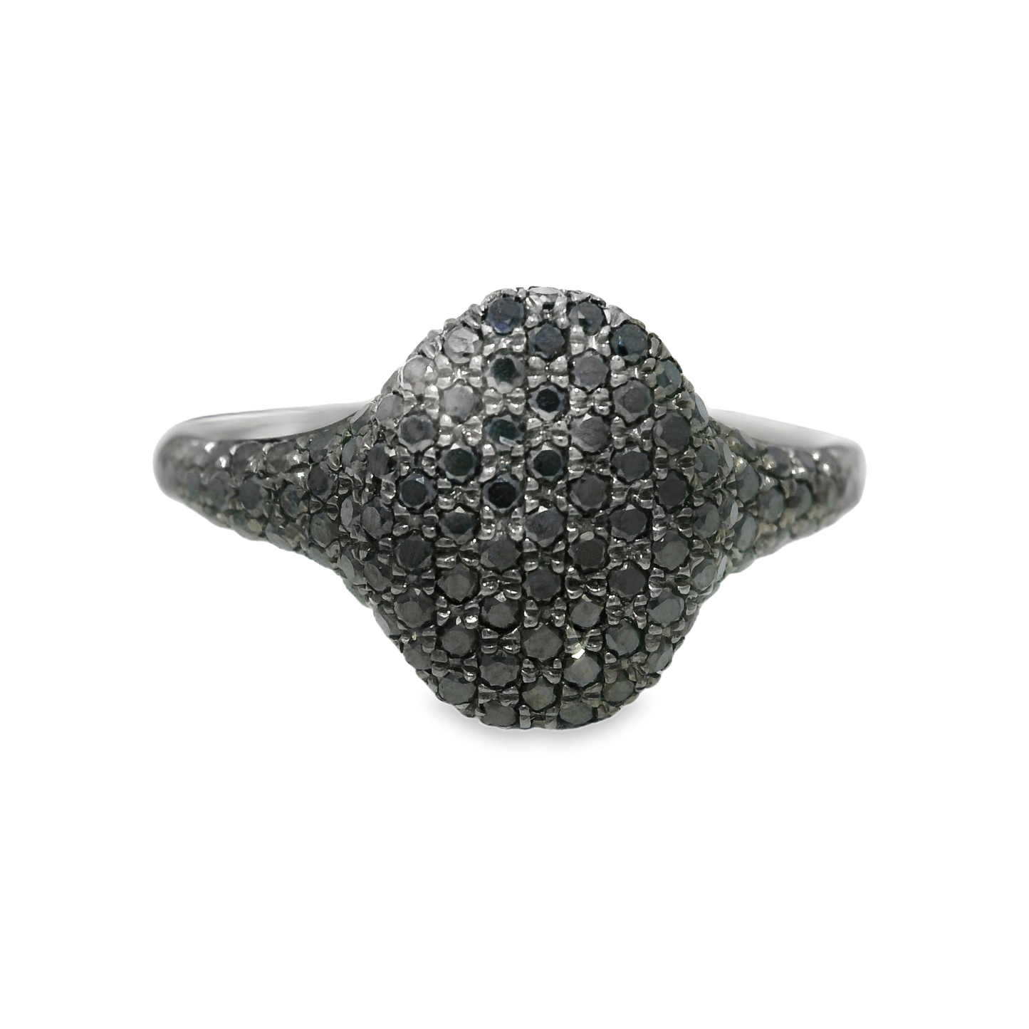 0.70CT Black Diamond Ring 14k White Gold