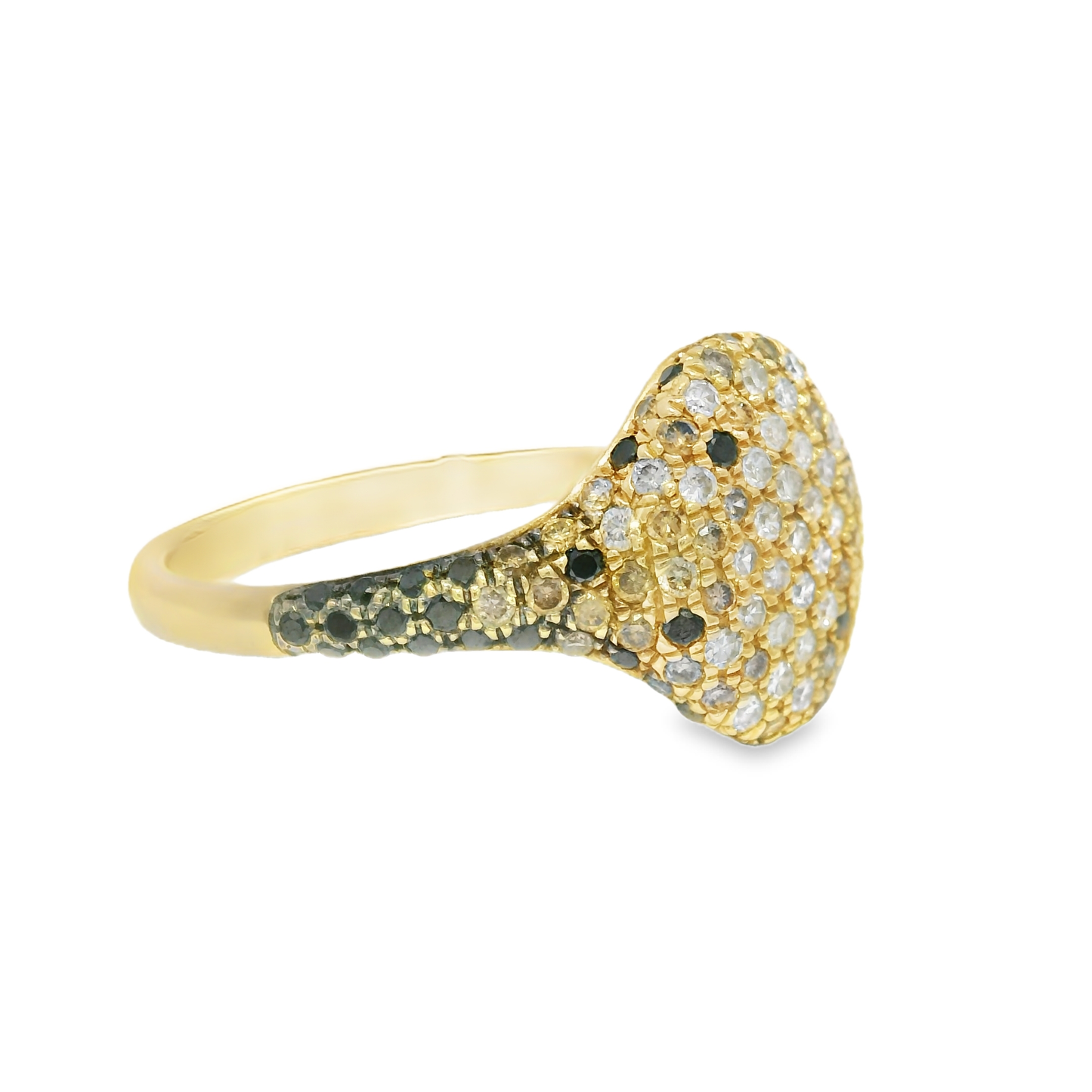 0.15CT Diamond & 0.51CT Brown Sapphire Ring 14k Yellow Gold