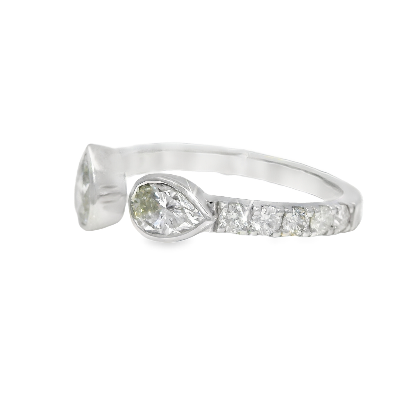 1.09CT Diamond Ring 18k White Gold