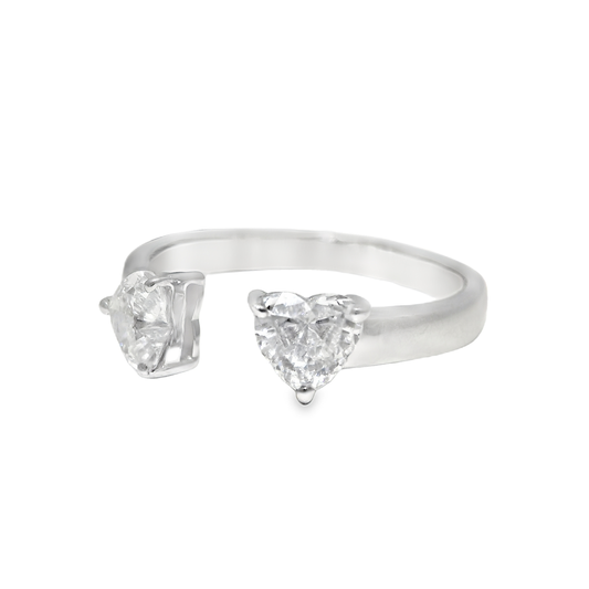 0.62CT Diamond Ring 18k White Gold