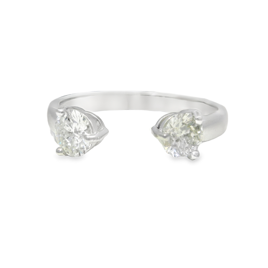0.63CT Diamond Ring 18K White Gold