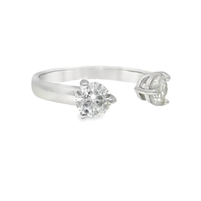 0.63CT Diamond Ring 18K White Gold