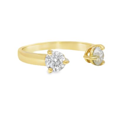 0.62CT Diamond Ring 18k Yellow Gold