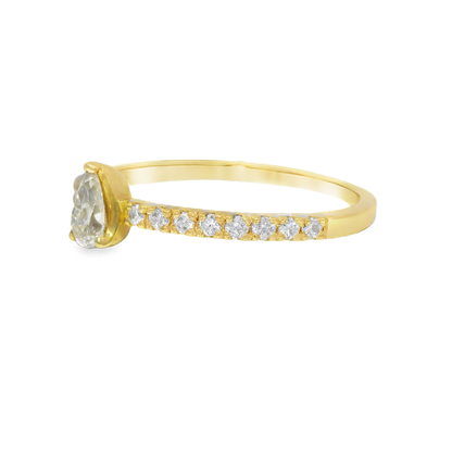 0.30CT Diamond Ring 18k Yellow Gold