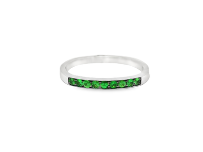 0.16CT Tsavorite Ring 14k White Gold