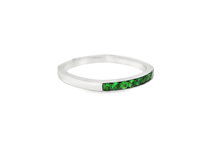 0.16CT Tsavorite Ring 14k White Gold