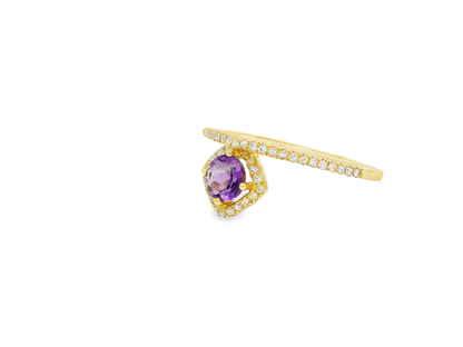 0.44CT Mixed Sapphire Ring 14k Yellow Gold