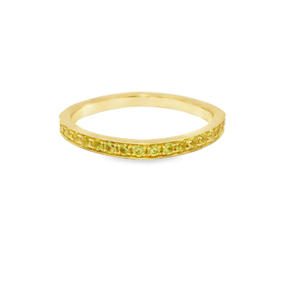 0.67CT Yellow Sapphire Ring 14k Yellow Gold
