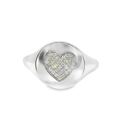 0.11CT Diamond Ring 14k White Gold