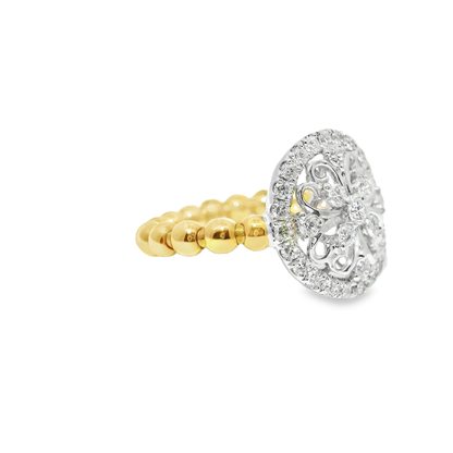 0.66CT Diamond Ring 18k Yellow Gold
